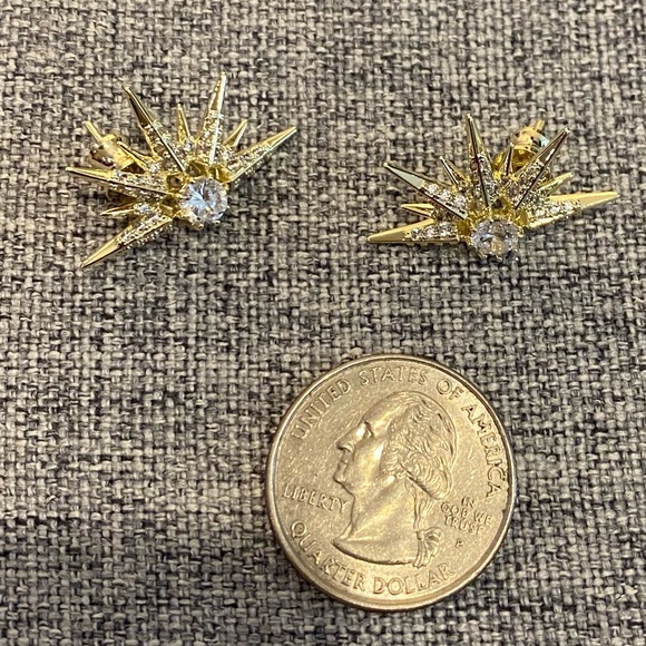 Melinda Maria Starburst Earrings New never worn with Pouch - Picture 3 of 6